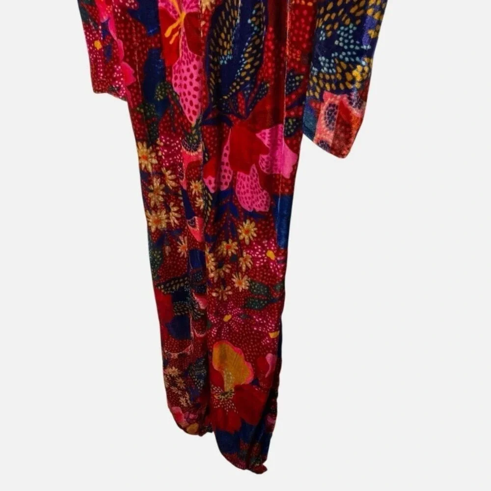 Farm Rio Wildlife Snake Garden Jumpsuit Velvet‎ Floral
